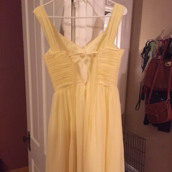 Yellow (Daffodil) Azazie Knee-Length Dress - Picture 2 of 6